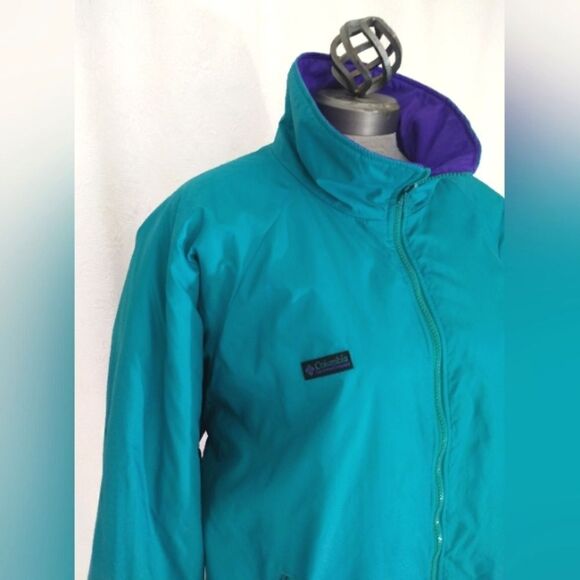 Columbia Reversible Spring & Fall Windbreaker Jacket SZ medium - Large Vintage - Picture 3 of 16
